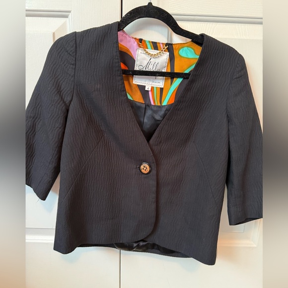 Blazer Femme Dentelle Noire & Satin Doré - Marque MILKY NEW YORK - Taille S
